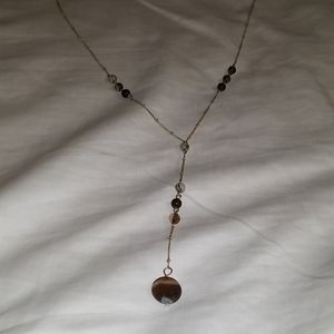 Simple drop stone necklace